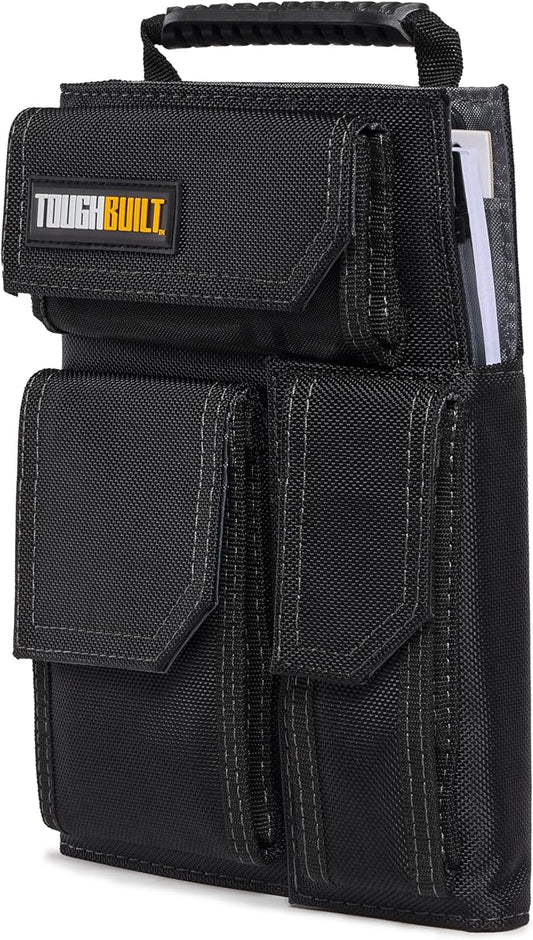 ToughBuilt - Tool Belt Pouch, Organizer with Multi-Purpose Storage, Accessory Organization & Notebook Holder