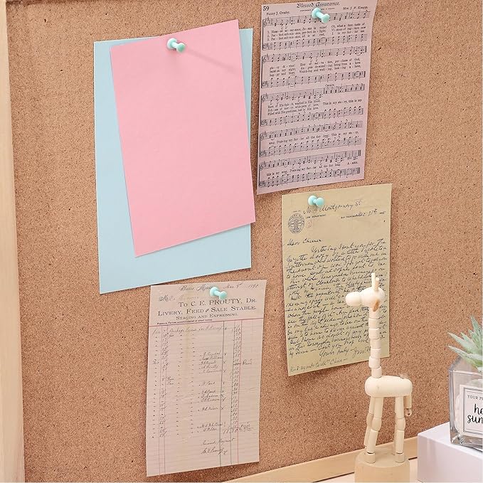 350 Pcs Paper Clips Binder Clip Assorted Sizes, Macaron Green Paper Clamps Office Clips Set Paperclips Rubber Bands Push Pins for Office and School Supplies