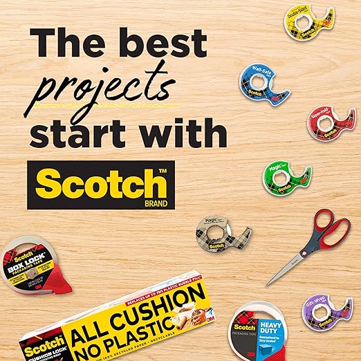 Scotch Magic Tape, Invisible, Home Office Supplies and Back to School Supplies for College and Classrooms, 3 Rolls
