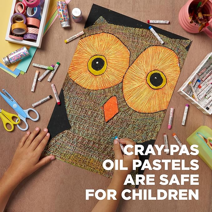 SAKURA Cray-Pas Junior Artist Oil Pastels, 50 Count (Pack of 1), Colors may vary