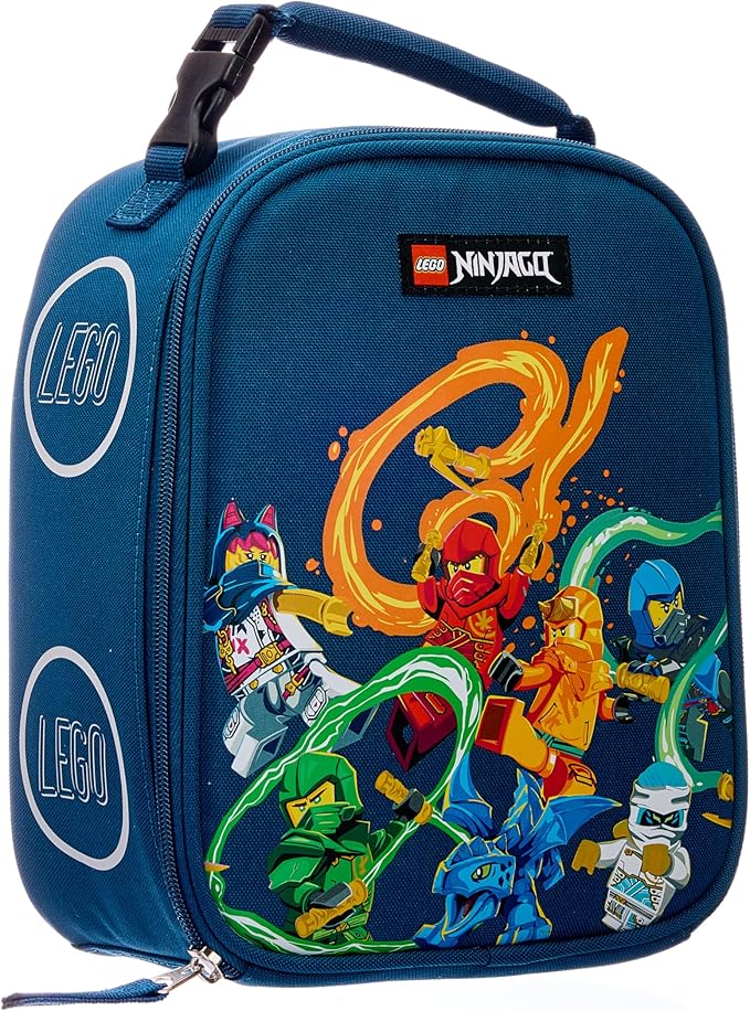 LEGO NINJAGO Lunch Box, Insulated Soft Reusable Lunch Bag Meal Container for Boys and Girls, Perfect for School, or Travel, Meal Tote to Keep Food and Drinks Cold, Stronger Together
