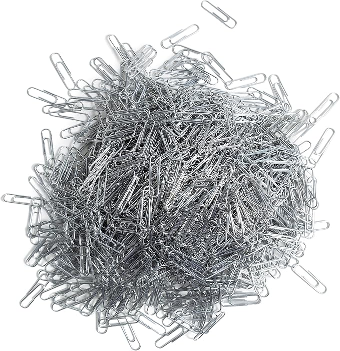 U Brands Paper Clips, Medium, Silver, 1000 Count