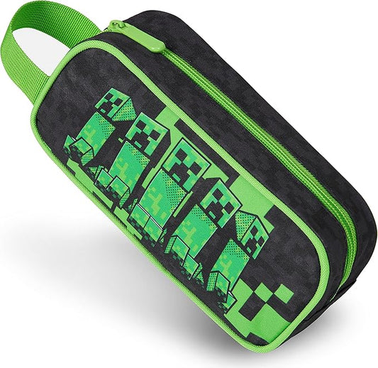 Minecraft Pencil Case for Kids, Gamer School Supplies Organizer with Zipper, Back to School Large Capacity Pencil Holder, Minecraft Gifts for Boys