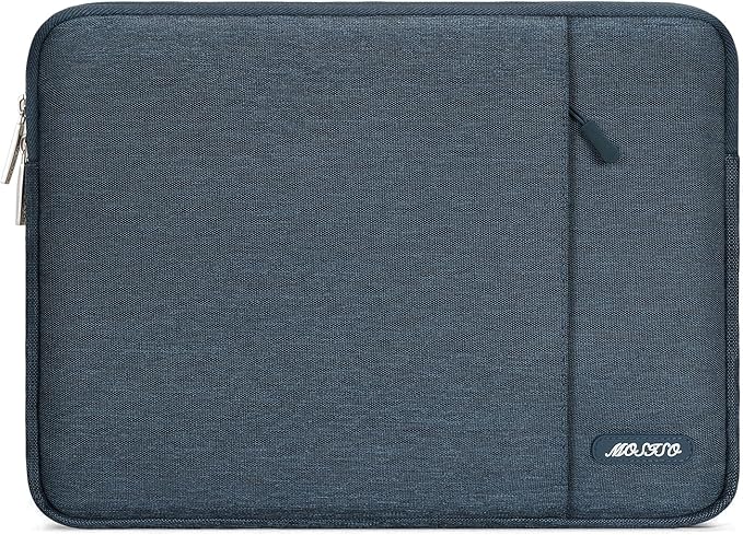 MOSISO Laptop Case 15 inch, 15 inch Laptop Sleeve Compatible with MacBook Air 15 M4 A3241 M3 A3114 M2 A2941 2025 2024 2023,Dell XPS 15,Polyester Vertical Computer Sleeve Bag with Pocket, Haze Blue