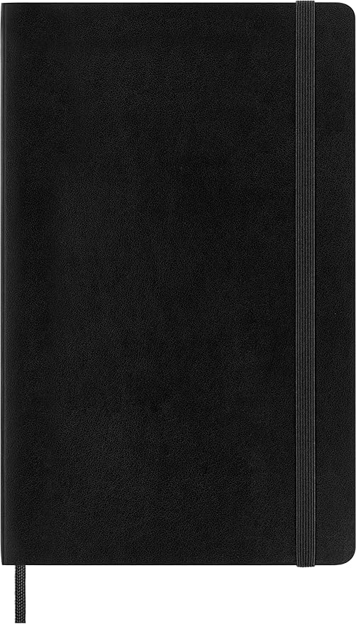 "Moleskine Classic Notebook, Soft Cover, Large (5"" x 825"") Ruled/Lined, Black, 192 pages" (S07162)