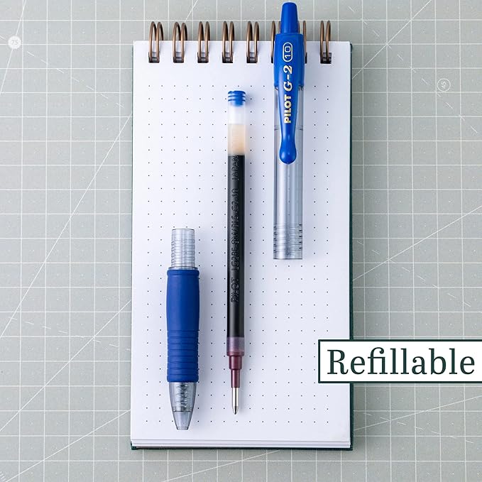 Pilot G2 Premium Gel Roller Pens, Bold Point 1 mm, Blue Ink Pens Bold Point, Pack of 14, - Ideal for School, Journaling, and Office Writing