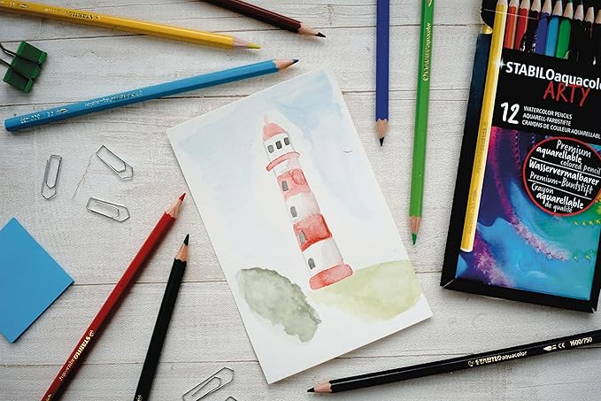 STABILO Aquarellable Coloring Pencil - STABILOaquacolor - Tin of 36 - Assorted Colors