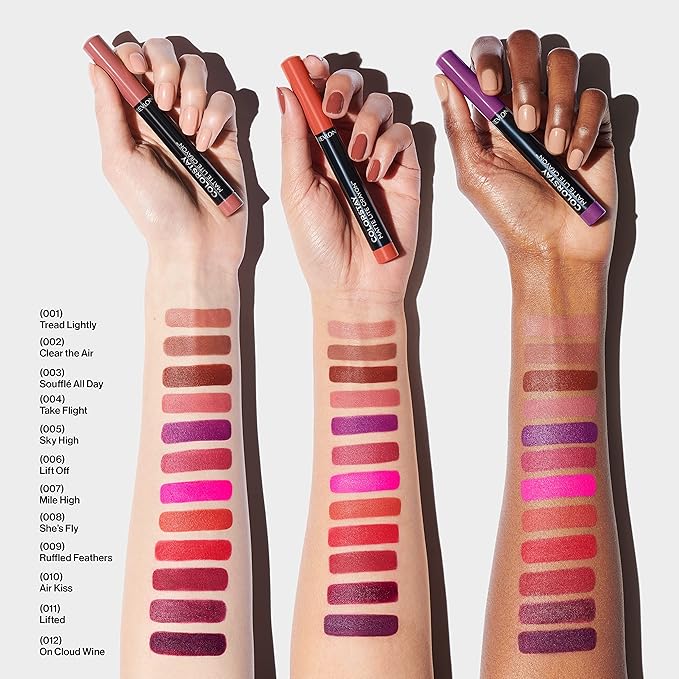 REVLON ColorStay Matte Lite Crayon Lipstick with Built-in Sharpener, Smudge-proof, Water-Resistant Non-Drying Lipcolor, 001 Tread Lightly, 0.049 oz