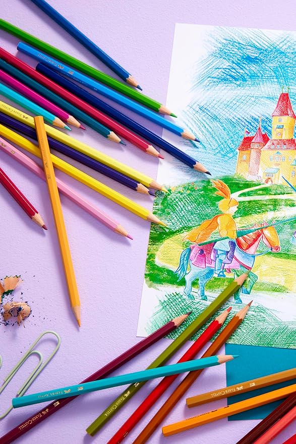 Faber-Castell Castle 111260 Colouring Pencils Set, 60 Pieces, Hexagonal, Shatterproof, for Children and Adults
