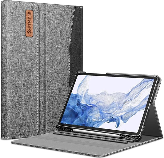 Fintie Case for Samsung Galaxy Tab S8/Tab S7 11 Inch (Model SM-X700/X706/T870/T875/T878) with Built-in S Pen Holder, Multiple Angle Portfolio Business Cover with Pocket Auto Sleep/Wake, Gray