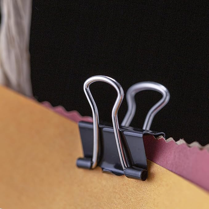 Officemate Mini Binder Clips, Black, (99010), 12 Count (Pack of 120)