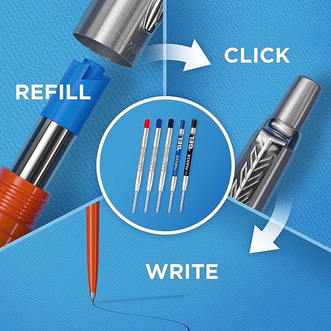 Parker Jotter Originals Ballpoint Pen Classic Black Finish Medium Point Blue Ink 1 Count