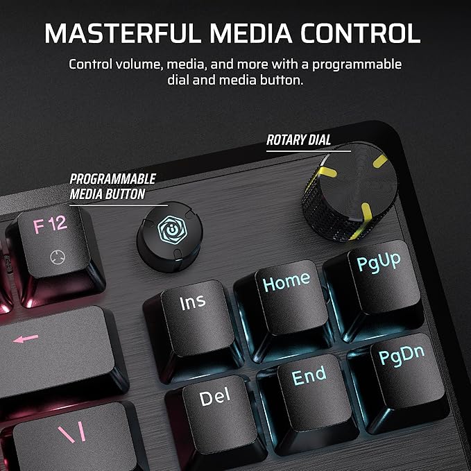 Corsair K70 CORE TKL RGB Tenkeyless Mechanical Wired Gaming Keyboard – Pre-Lubed MLX Red v2 Linear Switches, SOCD, ABS Double-Shot Keycaps, Sound Dampening, 1000Hz Polling, QWERTY NA – Black