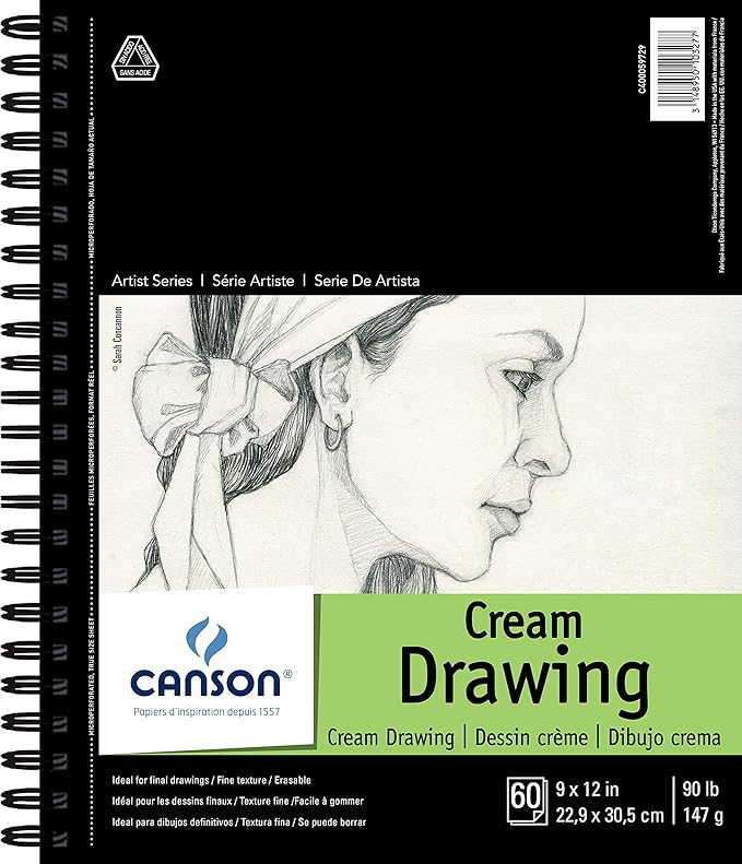 Canson Artist Series Cream Drawing Pad 9x12"