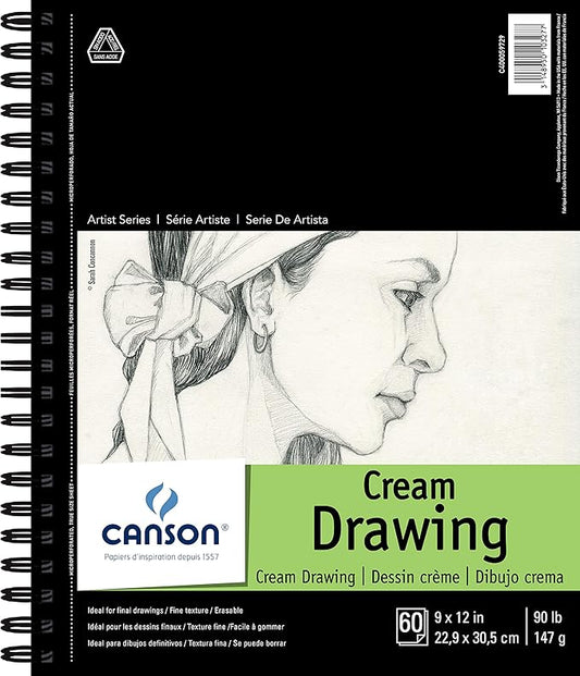 Canson Artist Series Cream Drawing Pad 9x12"
