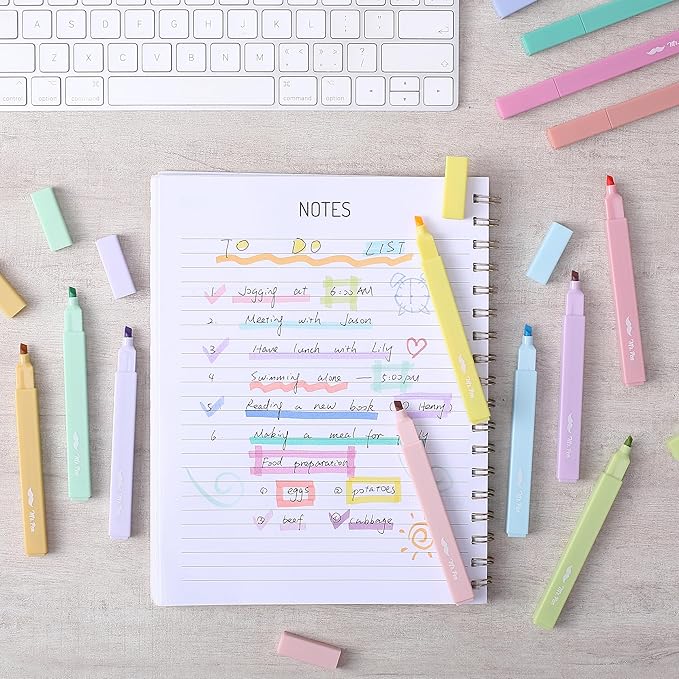Mr. Pen Aesthetic Highlighters - 16 pcs, Chisel Tip, Assorted Pastel Colors, No Bleed Bible & General Use Highlighters, Perfect for Christmas Gifts & Bible Marking
