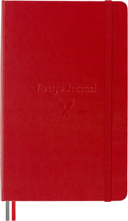 Moleskine Passion Journal, Recipe, Hard Cover, Large (5" x 8.25") Scarlet Red, 400 Pages
