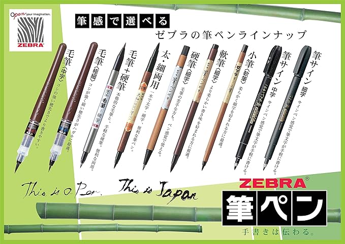 Zebra Fude Brush Pen, Double Sided for Real & Hard Type (FD-502)