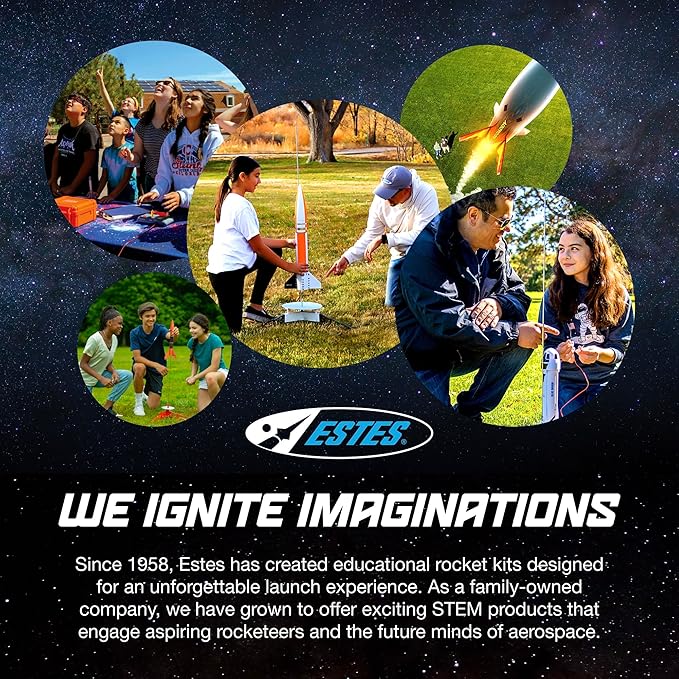 Estes 1427 Alpha III Rocket-Building Kit, Beginner Flying-Rocket Model Kit for Ages 10+, Includes Launch Pad and Controller