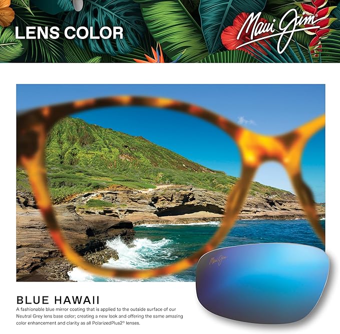 Maui Jim Polarized Men's and Women's Barrier Reef Wrap Sunglasses