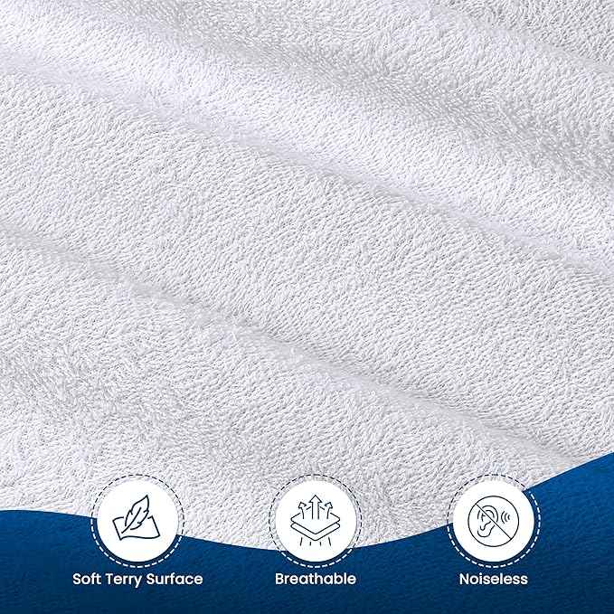 Utopia Bedding Waterproof Mattress Protector Full Size 14 Pack, Premium 200 GSM Terry Mattress Cover, Soft & Breathable Bed Cover, Fitted Sheet Style with Stretchable Deep Pockets 15" (White)