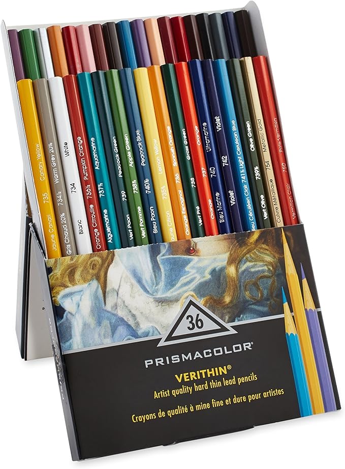 Prismacolor Premier Verithin Colored Pencils, Adult Coloring, 36 Pack