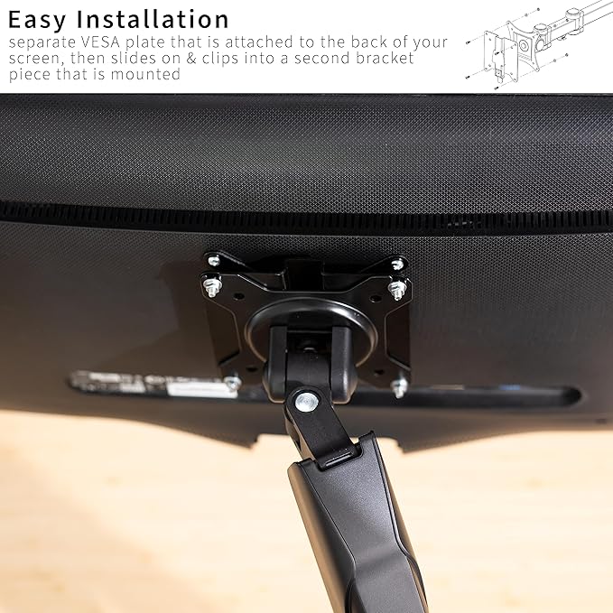 VIVO Adapter VESA Mount Quick Release Bracket Kit, Stand Attachment and Wall Mount Removable VESA Plate for Easy LCD Monitor and TV Screen Mounting, Stand-VAD2