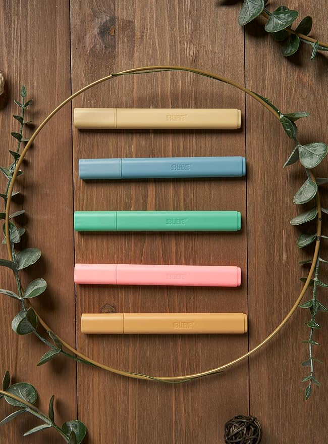 BLIEVE- Aesthetic Highlighters No Bleed Through Assorted Colors, Cute Highlighter For Journaling Office Supplies And Accessories, Bible Highlighters And Pens No Bleed Chisel Tip (VINTAGE)