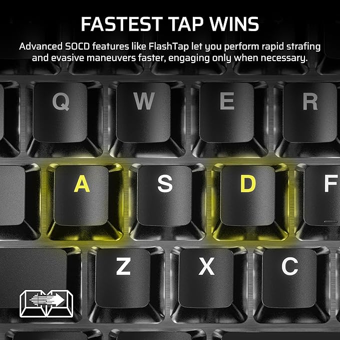 Corsair K70 CORE TKL Wireless RGB Tenkeyless Mechanical Gaming Keyboard – Pre-Lubed MLX Red v2 Linear Switches, SOCD, ABS Double-Shot Keycaps, Sound Dampening, 1000Hz Polling, QWERTY NA – Black