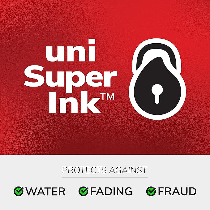 uniball Signo Gel Impact Pens,Bold Point (1.0mm),Assorted Metallic,(Pack of 6)