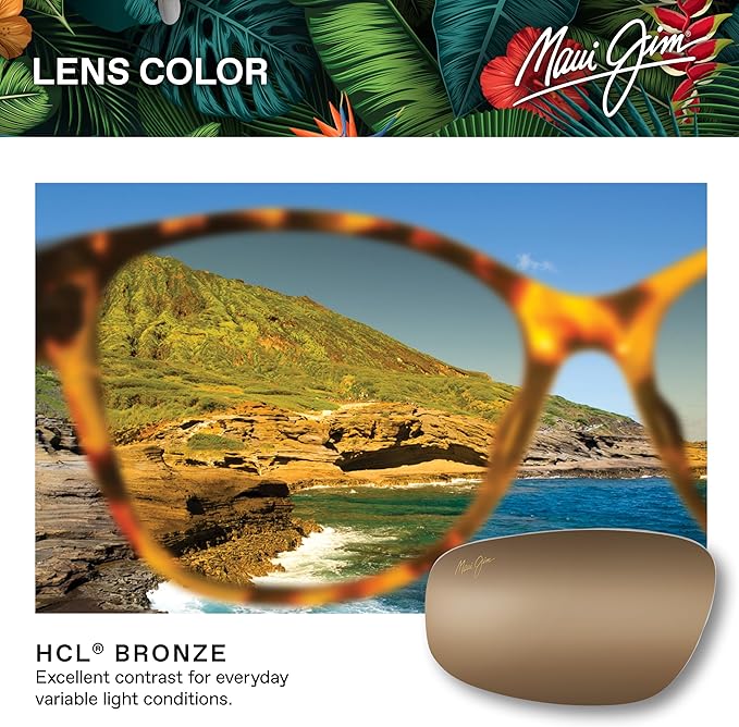 Maui Jim Polarized Men's and Women's Hookipa Rectangular Sunglasses