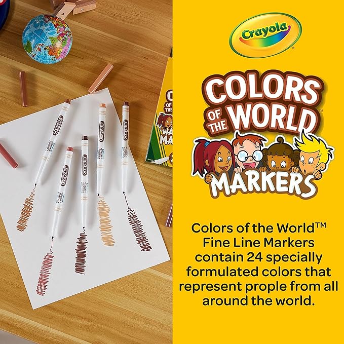Crayola Colors of the World Markers 24 Count