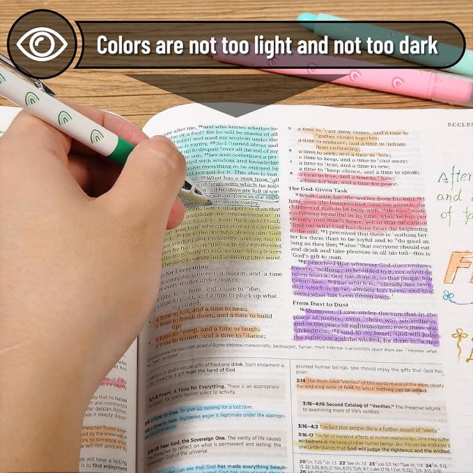 Mr. Pen- Bible Highlighters and Pens No Bleed, 12 Pack, Gel Highlighters, Bible Pens No Bleed Through