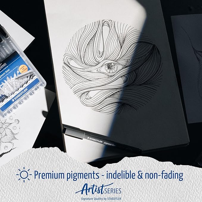 STAEDTLER Pigment Liner Bonus Sketch Set of 6 Liners for the Regular Price of 4(2 free), 308 SB6P