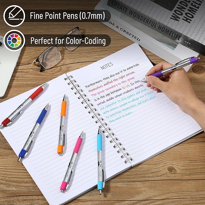 Mr. Pen- Bible Pens, 8 Pack, Assorted Color Pens, Bible Pens No Bleed Through, Bible Journaling Pen