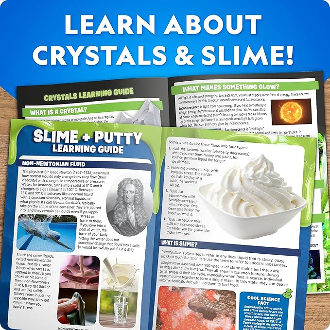 NATIONAL GEOGRAPHIC Mega Science Kit - Glow in The Dark Lab with Crystal Growing Kit, Slime Making, Glowing Putty, and More Science Experiments, Slime Kit for Boys and Girls (Amazon Exclusive)