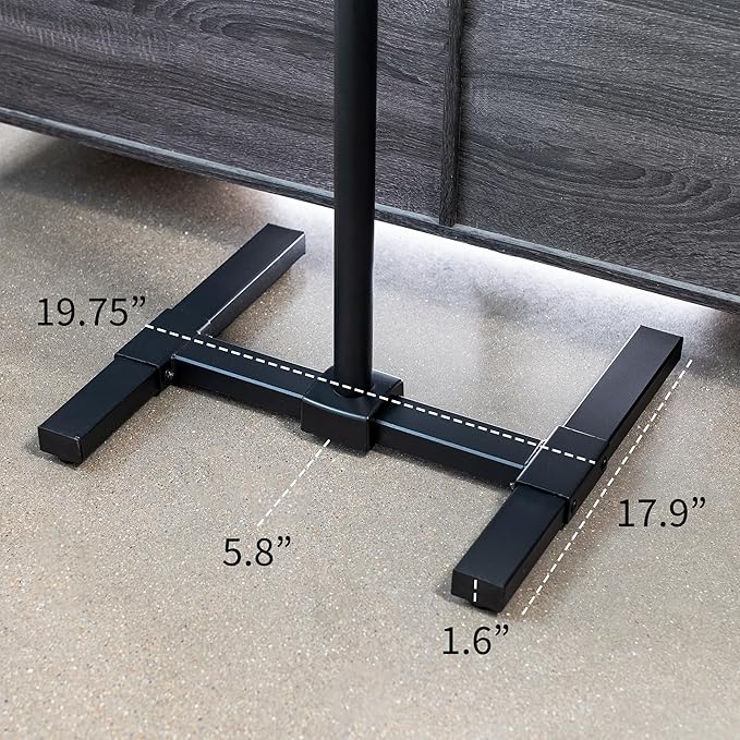 VIVO Height Adjustable TV Floor Stand for 13 to 65 inch Screens up to 44 lbs, LCD LED OLED 4K Smart Flat and Curved Monitor Panels, 50 inch Tall, Max VESA 400x400, Black, STAND-TV08