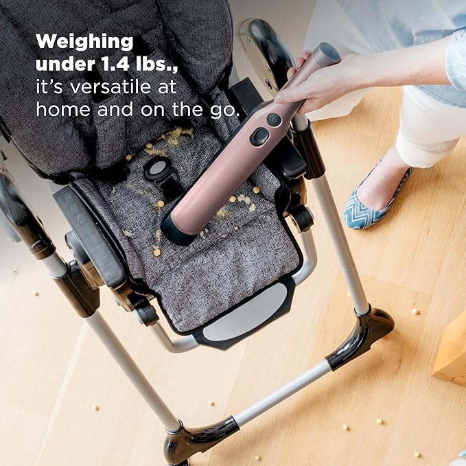 Shark WANDVAC Cordless Hand Vac, Lightweight, Portable at 1.4 lbs., Powerful Suction, Charging Dock, One-Touch Empty for Car & Home, Multi-Surface Pet Tool & Duster Crevice Tool, Rose Gold, WV201RGBRN