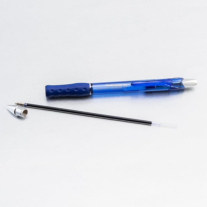 Pentel RSVP Super RT Ballpoint Pen, (1.0mm) Medium Line, Blue Ink, 2-Pk - BX480BP2C (Pack of 4)