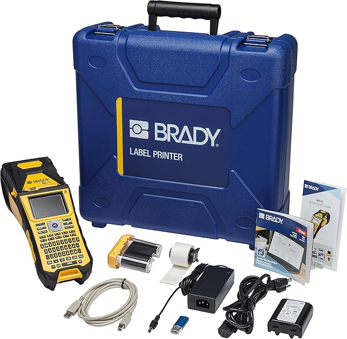 Brady M610 Bluetooth Handheld Label Maker with Hard Case (M610-B-KIT). Durability Meets The widest Range of Data Entry Options. Replaces BMP61-W,Yellow/ Gray