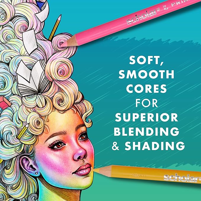 Prismacolor Scholar Colored Pencils, Art Supplies Perfect for Sketching, Drawing, Coloring, Assorted, 24 Count
