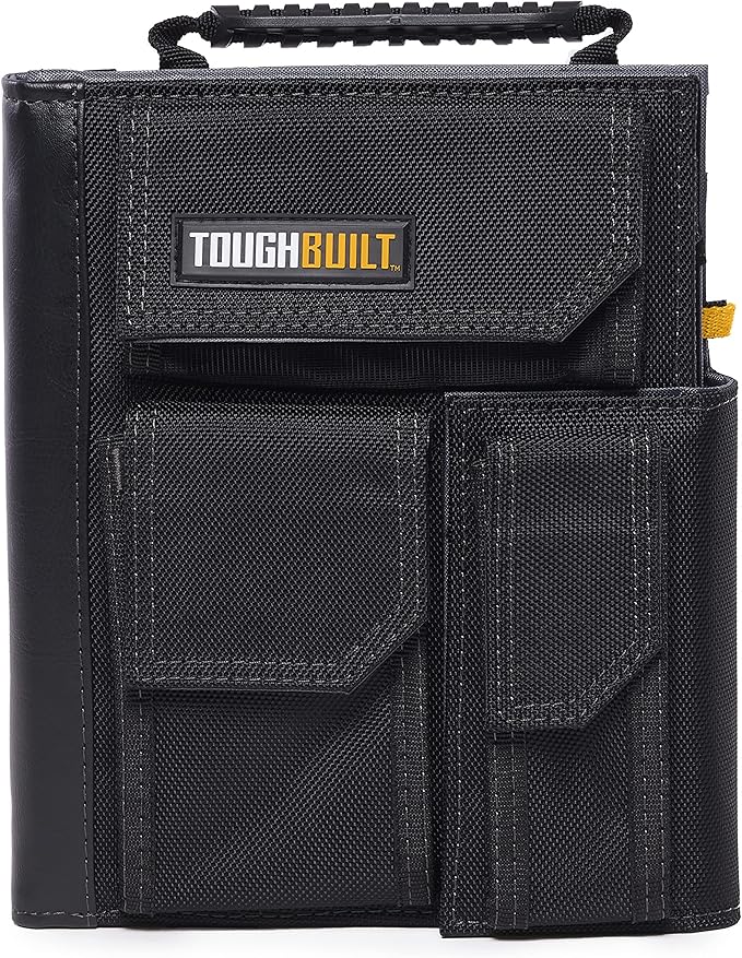 ToughBuilt - Tool Belt Pouch, Organizer with Multi-Purpose Storage, Accessory Organization & Notebook Holder