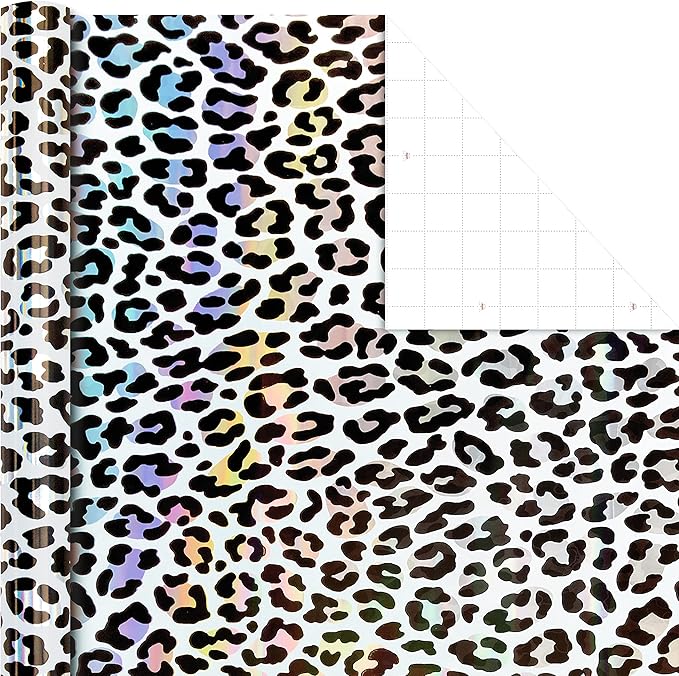 Hallmark Animal Print Wrapping Paper with Cut Lines on Reverse (3-Pack: 85 sq. ft. ttl) for Birthdays, Christmas, Graduations, Valentine's Day, Mother's Day