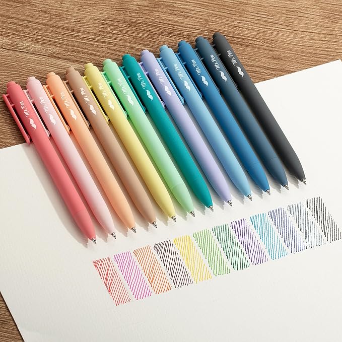 Mr. Pen- Retractable Gel Pens, 24 Pack, Fast Dry, Gel Pens Fine Point 0.7mm, Retractable Pens, Cute Pens