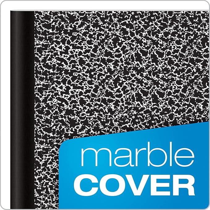 Oxford Composition Notebooks, Wide Ruled Paper, 9-3/4 x 7-1/2 Inches, 100 Sheets, Black, (63764) | 6 Count (Pack of 4)