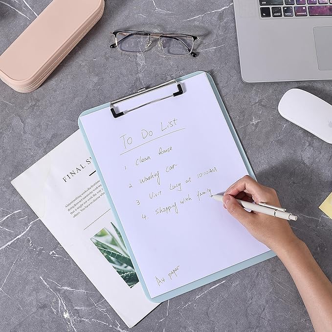 Mr. Pen- Plastic Clipboard, 12.5” x 9”, Pastel Green, Clipboard Plastic, Low-Profile Metal Clip with Retractable Hanging Hole