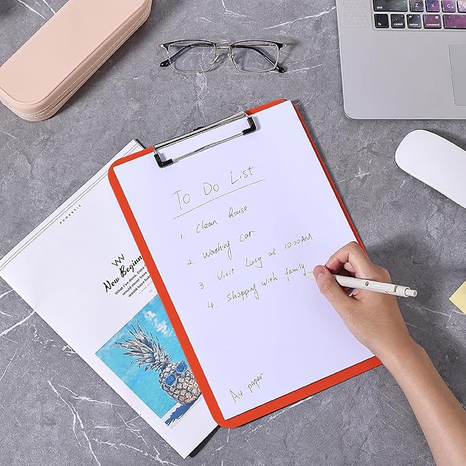 Mr. Pen- Plastic Clipboard, 12.5" x 9", 2 Pack, Clipboard Plastic, Low-Profile Metal Clip with Retractable Hanging Hole