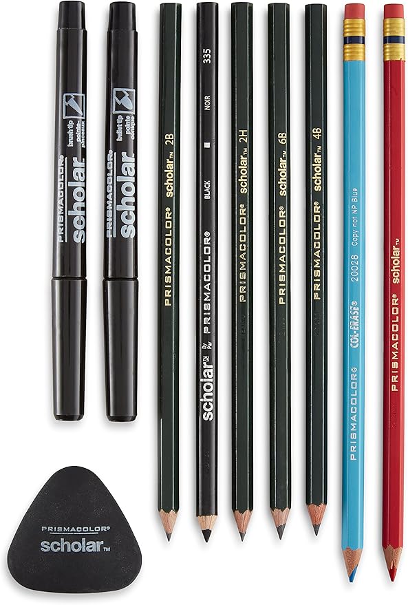 Prismacolor Scholar Manga Drawing Set, Adult Coloring, 10-Piece Kit