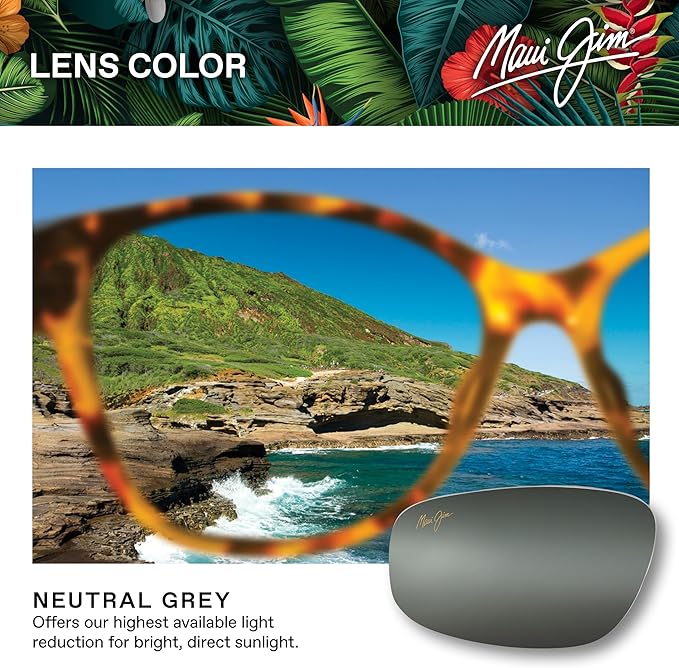 Maui Jim Polarized Men's and Women's Half Moon Round Sunglasses
