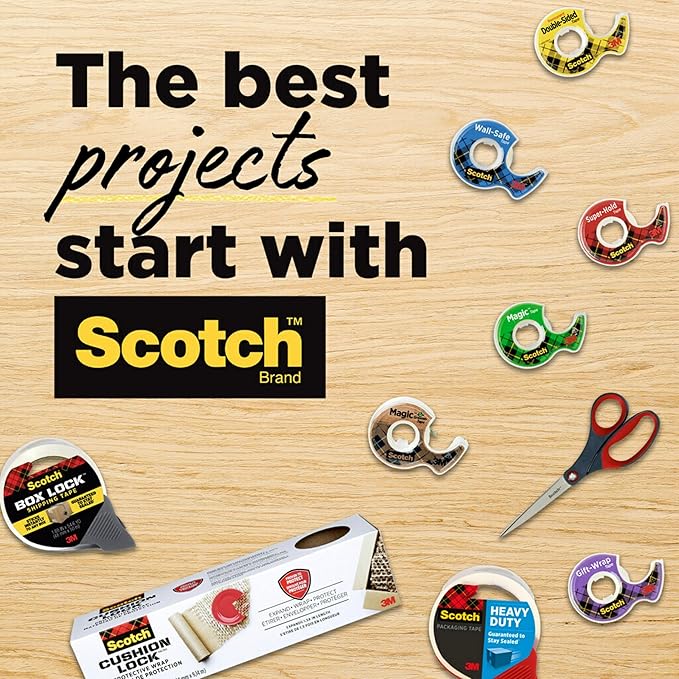 Scotch Transparent Tape 12'' X 4501 ea,(Pack of 2)